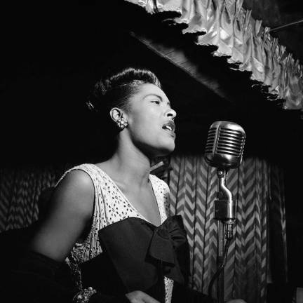 Billie Holiday, pictured performing in New York in 1947, first sang the haunting &#8220;Strange Fruit&#8221; at Caf&eacute; Society in Greenwich Village, one of dozens of sites pinpointed on a map where significant events of the LGBTQ, women's and minority rights movements took place. Photo: William P. Gottlieb