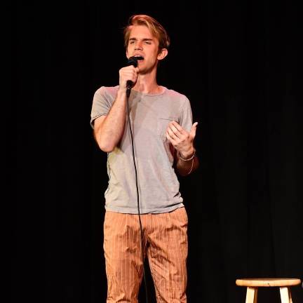 Drew Lausch at “The OMG it's only Wednesday Show.” Photo: Stephanie Greenberg-Miller