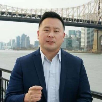 Queens Assembly Member Ron Kim, the first Korean-American elected in the state and a Democrat running on the No Amazon ticket, raised $186,886. Photo: Kim campaign Twitter account  