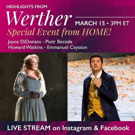 Social media invitation to a livestream performance.