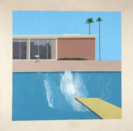David Hockney, "A Bigger Splash." 1967, acrylic on canvas. Tate, purchased 1981.  © David Hockney. Photo: ©Tate, London 2017