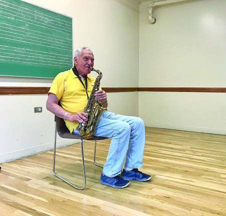 Paul Wolsk, 80, has been a student in the Jazz Program at Lucy Moses School at Kaufman Music Center for three years. Photo: Christina Cardona