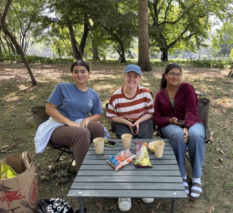 Friends waiting for tickets on the morning of Aug. 9 came well stocked with snacks and drinks for the hours long wait to score free tickets to Shakespeare in the Park that evening.