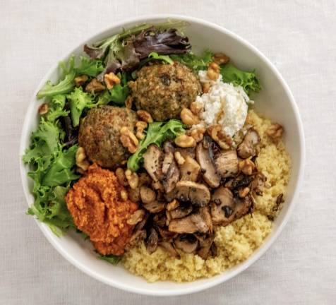 Turkey meatball salad at Blue Park Kitchen.