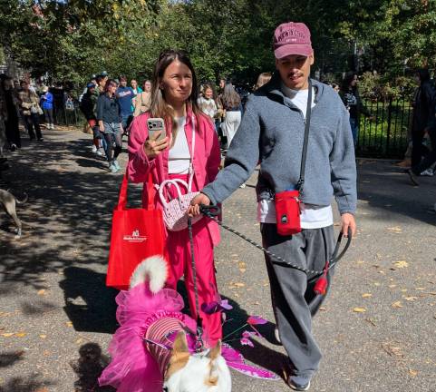 Shades of pink and red at the 35th annual Tompkins Square Park Dog Halloween parade on Oct. 19.
