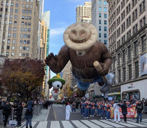 Smokey Bear and Snoopy at Thanksgiving Day Parade 2025.