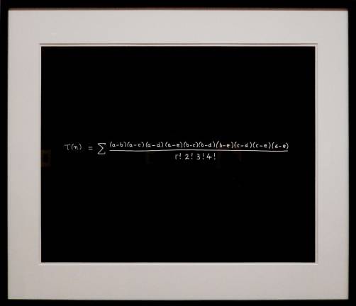 The Macdonald Equation, which Freeman Dyson called "the most beautiful thing that I ever discovered. It belongs to the theory of numbers, the most useless and ancient branch of mathematics." Photo: Adel Gorgy