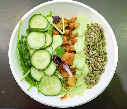 Composed chickpea bowl at Inday. Photo: Susan Marque