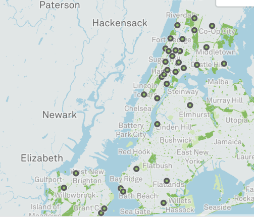 All the locations where Movies under the Stars are held. Photo: NYC Parks.