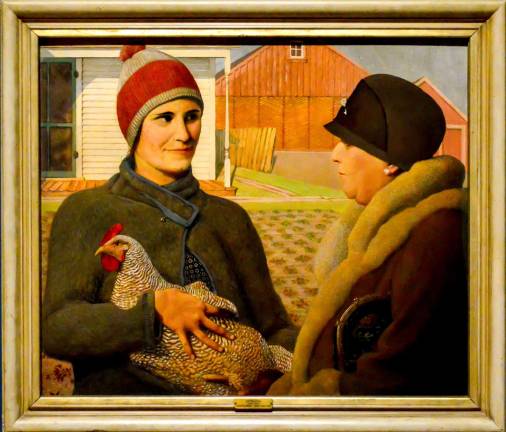 Grant Wood's &quot;Appraisal&quot; is a farming tale with universal meanings. Photo: Adel Gorgy