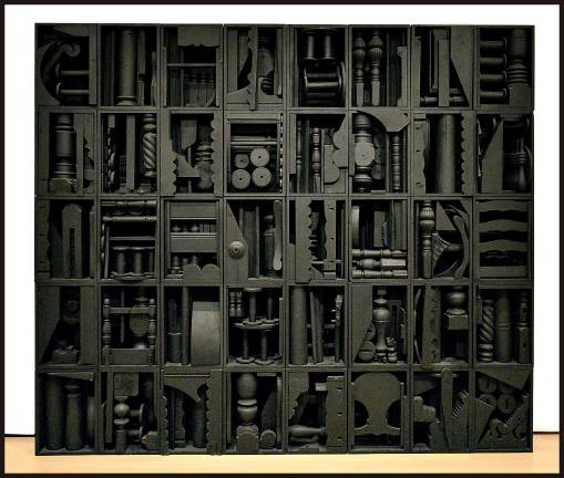 Louise Nevelson's sculpture “Big Black.” Photo: Adel Gorgy