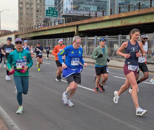 Onward up the FDR Drive at the NYC Half Marathon.