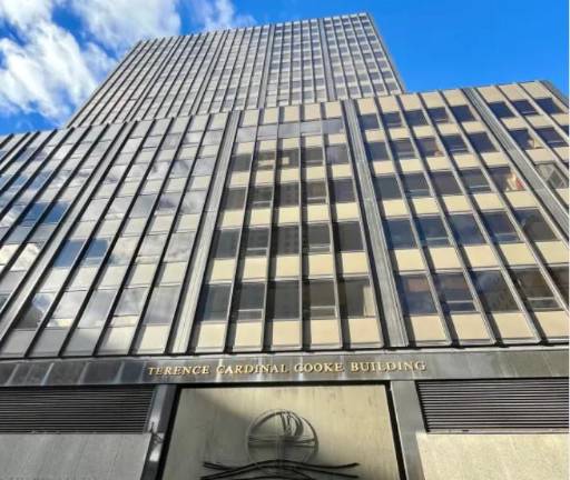 The Roman Catholic Archdiocese HQ, known as the Terrence Cardinal Cooke Building, was sold for $103 million to a developer who plans to turn it into residential housing.
