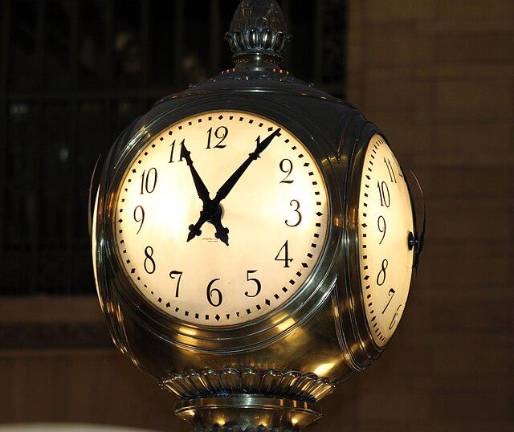 The clock in Grand Central Terminal.
