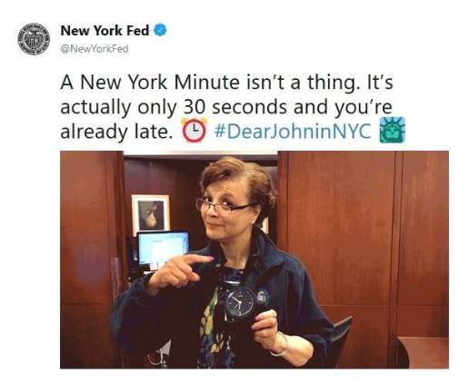 tweet welcome from the fed