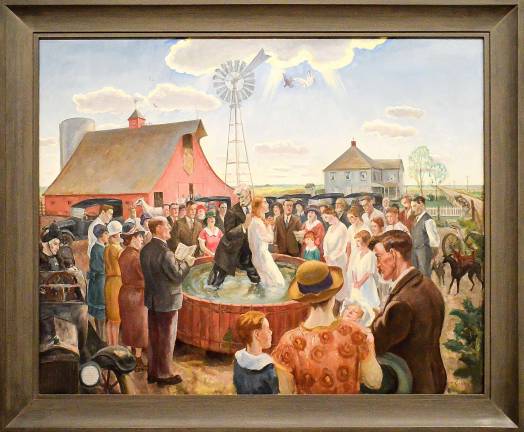 John Steuart Curry’s 1928 oil on canvas, “Baptism in Kansas.” Photo: Adel Gorgy