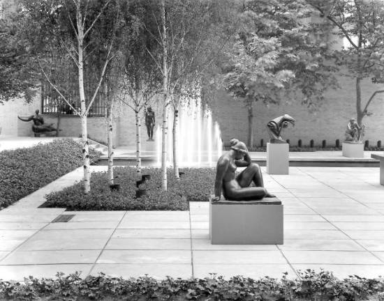 The Abby Aldrich Rockefeller Sculpture Garden, summer 1964. The Museum of Modern Art Archives.