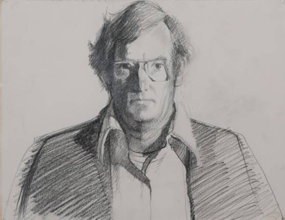"Self Portrait," ca. 1970, graphite. From the artist’s studio. © Wayne Thiebaud/Licensed by VAGA, New York, N.Y.