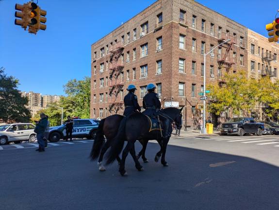 NYPD Mounted on Wadsworth Avenue.