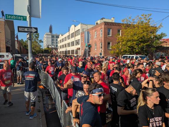 Richards and Seabring Street, Red Hook, co-named “Seven in Heaven Way” for the seven firefighters from Engine 202 and Ladder 101 who died on 9/11.