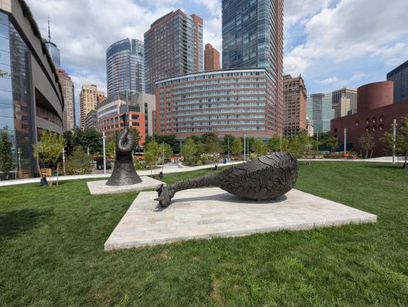 Tony Cragg’s “Resonating Bodies,” looking northeast.
