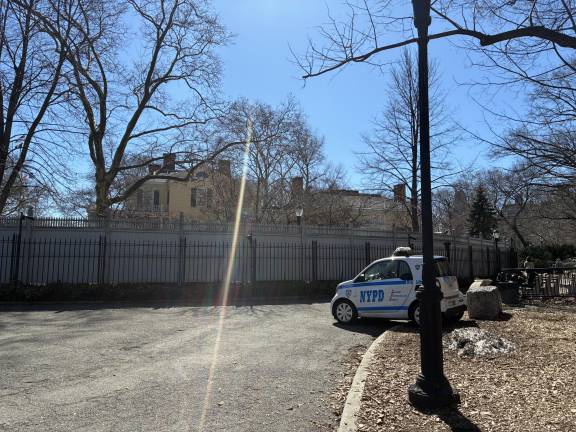 NYPD buggy outside Gracie Mansion on Monday March 9, 2026.