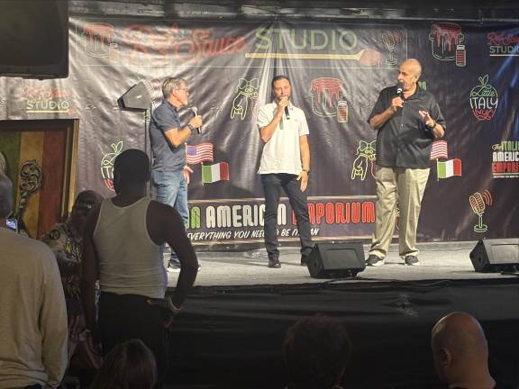 Live performances are staged every night from stages set up on Grand St.