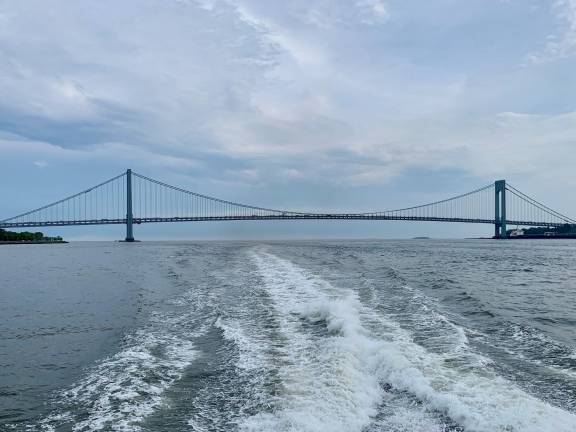 Opened in 1964, the Verrazano-Narrows Bridge carries 13 lanes of traffic over the Narrows that separates Brooklyn and Staten Island. The NTSB put this on their list of 68 Bridges that need to be evaluated for AASHTO risk assessment protocols. The MTA, owner of the bridge, has argued that all is up to standard.