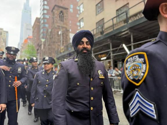 Sikhs of the NYPD at Sikh Day Parade, Saturday April 26, 2025