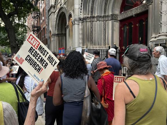 Rally/vigil to save Most Holy Redeemer Church on East Third Street, Aug. 30.