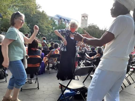 Having a dance party before the show. Photo: Karen Camela Watson