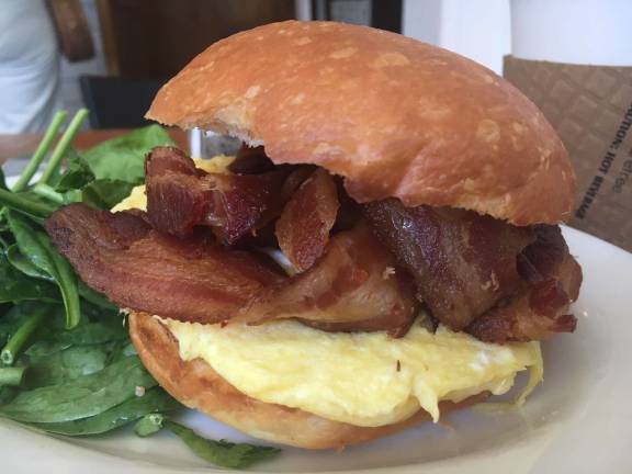 The bacon, egg and cheese sandwich at The Commons. Photo: Michael DeSantis