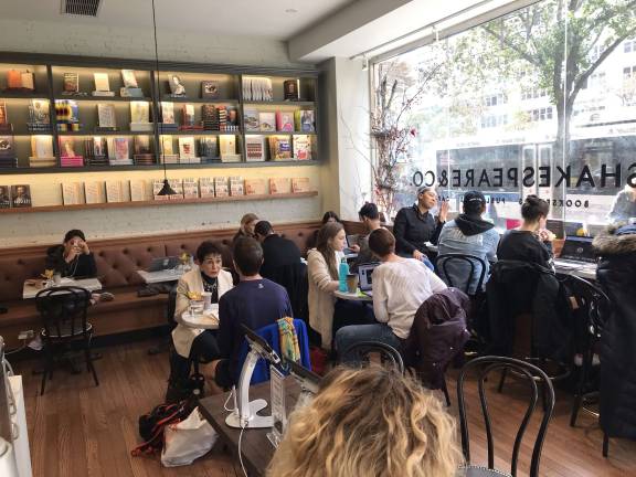 Inside the new bookstore. Photo courtesy of Shakespeare &amp; Co.