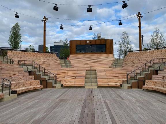 Little Island’s intimate 647-seat amphitheater will provide a venue for a host of cultural events, six days a week. Photo: Ralph Spielman