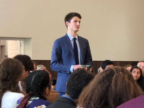 Cormac Thorpe speaking at the School for Ethics and Global Leadership in Washington, DC. Photo courtesy of Cormac Thorpe