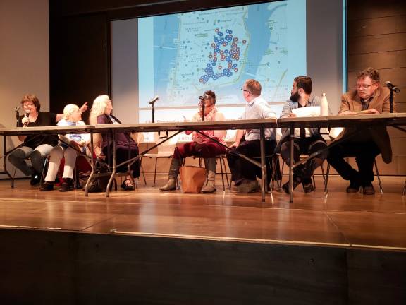 Panelists at the town hall on religious institutions held at Cooper Union. Photo: Jason Cohen