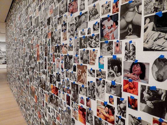 "My Birth" by Carmen Winant fills a wall with images of women giving birth that are both personal and universal, unique and unifying. Photo: Adel Gorgy