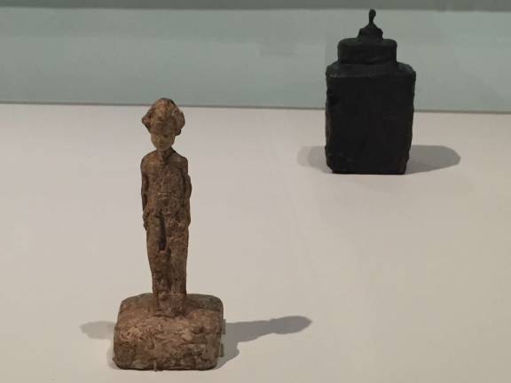 Think small: &quot;Silvio Standing, Hands in Pockets&quot; (1943), foreground, a plaster sculpture of the artist's nephew created during World War II. Photo: Val Castronovo