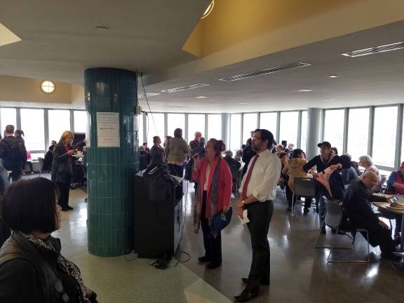 Manhattan Borough President Gale Brewer made one of several guest appearances at State Senator Daniel Squadron's ninth annual community convention on Sunday. Photo courtesy of Sen. Squadron's office  