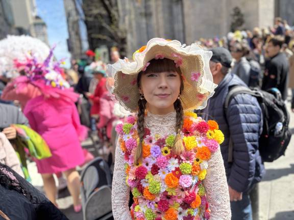 Kornelia Marchewha, orignally from Poland, said she has been living in New York for the past three years and has made the Easter Parade each year.