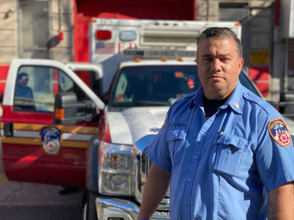 Anthony Almojero, responding to an incident, feels EMS should be independent from the fire department since their jobs when responding to an emergency are so different. Under FDNY, he said EMTs are underpaid and often unappreciated.