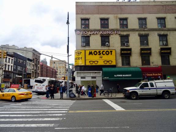 A dance studio in a building at the northeast corner of 14th Street and Sixth Avenue, said to have been home in the 1960s to Merce Cunningham's first studio, closed last month ahead of the four-story building's demolition. Photo: Clarrie Feinstein