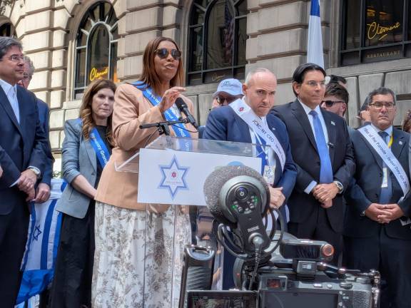Israel Day Parade, including an impassioned Letitia James speaking on why she marches.