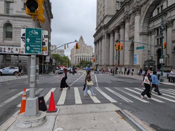 A teenager on an illegal e-bike was killed coming off the Brooklyn Bridge onto Centre Street when he veered into traffic and was hit by Chevy Tahoe.