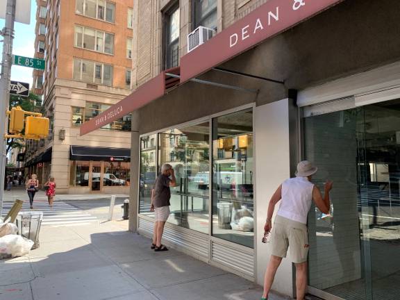 Checking out the empty shop. Photo: Ema Schumer