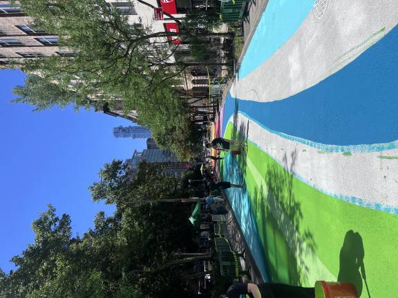 The north side of “Urban Flow” will have more muted blues and greens, to appeal to those looking for a place to relax.