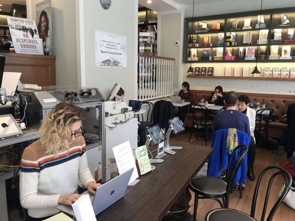 The &#x201c;Espresso Book Machine&#x201d; at the UWS store. Photo courtesy of Shakespeare &amp; Co.