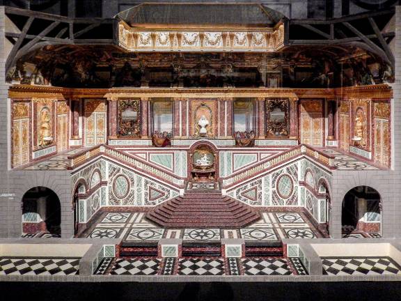 Model of the Ambassadors’ Staircase, by Charles Arquinet, 1958, from the collection of the Musée National des Châteaux de Versailles. Photo: Adel Gorgy