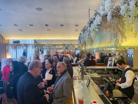 Gael Greene’s social circle swapped stories at Boulud Sud on the Upper West Side during the afternoon tribute. Photo: Abigail Gruskin