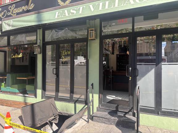 An alert passerby waiting at a bus stop noticed smoke coming from the basement and phoned in an alarm shortly after 7 a.m. Firefighters had to bust through the unoccupied restaurant, which sits on the ground floor below apartments, but were able to keep the fire from spreading.